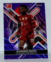 Alphonso Davies [Purple Wave] Soccer Cards 2021 Topps Finest Bundesliga Prices