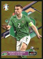 Seamus Coleman [Gold Refractor] #45 Soccer Cards 2023 Topps Finest Road to UEFA EURO Prices