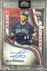 Julio Rodriguez [Red] #CBA-JR Baseball Cards 2023 Topps Chrome Black Autographs Prices