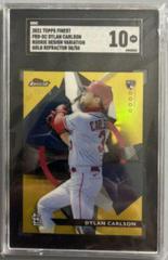 Dylan Carlson [Gold Refractor] #FRD-DC Baseball Cards 2021 Topps Finest Rookie Design Variation Prices
