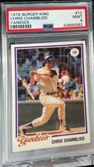 Chris Chambliss #12 Baseball Cards 1978 Burger King Yankees Prices