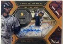 Ken Griffey Jr. [Orange] #TTM-KGJ Baseball Cards 2022 Topps Tribute to MVPs Autographs Prices