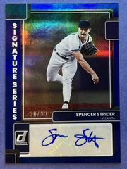 Spencer Strider [Blue] #SS-SS Baseball Cards 2022 Panini Donruss Signature Series Prices