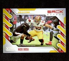 Nick Bosa [Gold Zone] #SA-NB Football Cards 2022 Panini Score Sack Attack Prices