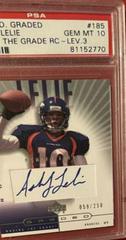 Ashley Lelie [Autograph] #185 Football Cards 2002 Upper Deck Graded Prices