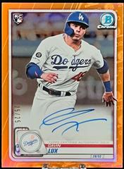 Gavin Lux [Orange Refractor] #CRA-GL Baseball Cards 2020 Bowman Chrome Rookie Autographs Prices