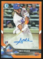 Amed Rosario [Orange Refractor] Baseball Cards 2018 Bowman Chrome Rookie Autographs Prices