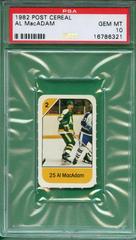 Al MacAdam Hockey Cards 1982 Post Cereal Prices