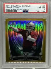 Derek Carr [Red Jersey Gold Refractor] #135 Football Cards 2014 Bowman Chrome Prices