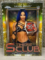 Sasha Banks [Gold Refractor] Wrestling Cards 2021 Topps Chrome WWE 5 Timers Club Prices