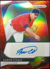 Aaron Civale [Red Prizm] #RA-AC Baseball Cards 2020 Panini Prizm Rookie Autographs Prices