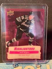Jack Hughes [Purple] Hockey Cards 2022 Upper Deck Highlighters Prices