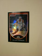 Allen Iverson [Black Refractor] Basketball Cards 2007 Bowman Chrome Prices