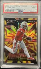 CJ Stroud [Gold] #TCJS Football Cards 2022 Panini Select Draft Picks Turbocharged Prices