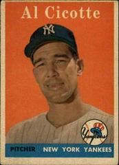 Al Cicotte #382 Baseball Cards 1958 Topps Prices