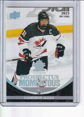 Cameron Allen #PM-19 Hockey Cards 2023 Upper Deck Team Canada Juniors Prospectus Momentous Prices