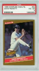 Dave Righetti #52 Baseball Cards 1986 Donruss Highlights Prices