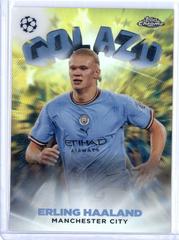Erling Haaland [Yellow] Soccer Cards 2022 Topps Chrome UEFA Club Competitions Golazo Prices