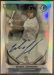Micah Johnson [Chrome Refractor] #MJ Baseball Cards 2014 Bowman Prospect Autograph Prices