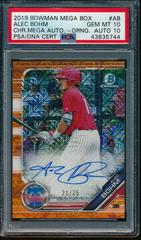 Alec Bohm [Orange] #AB Baseball Cards 2019 Bowman Mega Box Chrome Autographs Prices