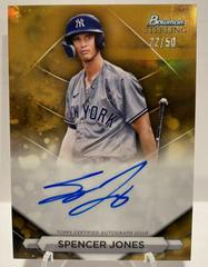 Spencer Jones [Gold] #PA-SJ Baseball Cards 2023 Bowman Sterling Prospect Autograph Prices