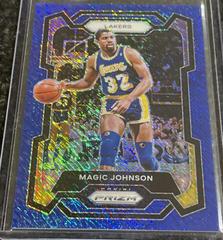 Magic Johnson [Blue Shimmer] Basketball Cards 2023 Panini Prizm Prices