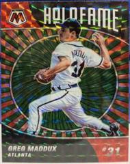 Greg Maddux [Green] #HF-1 Baseball Cards 2022 Panini Mosaic Holofame Prices