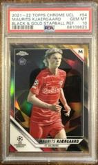 Maurits Kjaergaard [Black & Gold Starball Refractor] Soccer Cards 2021 Topps Chrome UEFA Champions League Prices