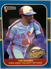 Tim Raines Baseball Cards 1987 Donruss Highlights Prices
