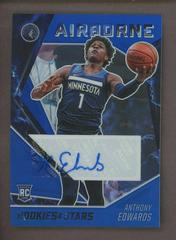 Anthony Edwards [Blue] #AIR-AED Basketball Cards 2020 Panini Chronicles Airborne Signatures Prices
