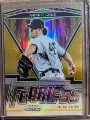 Gerrit Cole [Gold Prizm] #FR-18 Baseball Cards 2021 Panini Prizm Fearless Prices