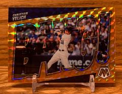 Christian Yelich [Orange Fluorescent] #BG-6 Baseball Cards 2022 Panini Mosaic Bang Prices