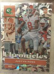 Justyn Ross [Green Ice] #23 Football Cards 2022 Panini Chronicles Draft Picks Prices