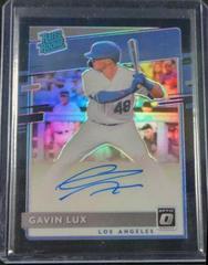 Gavin Lux [Black] Baseball Cards 2020 Panini Donruss Optic Rated Rookies Signatures Prices