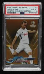 Harry Kane [Kicking Gold Refractor] Soccer Cards 2017 Topps Chrome UEFA Champions League Prices