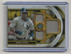 Derek Jeter [Gold] Baseball Cards 2023 Topps Tribute Triple Relics Prices
