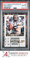 Drew Brees [Cracked Ice] #31 Football Cards 2017 Panini Contenders Draft Picks Prices