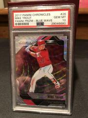 Mike Trout [Blue Wave] Baseball Cards 2017 Panini Chronicles Prizm Prices