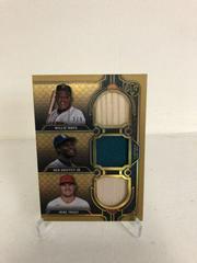 Ken Griffey Jr. , Willie Mays, Mike Trout [Gold] #RCC-MGT Baseball Cards 2022 Topps Triple Threads Relics Combos Prices