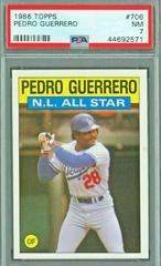 Pedro Guerrero #706 Baseball Cards 1986 Topps Prices