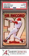 Mark McGwire [#32] #220 Baseball Cards 1999 Topps Home Run Record Prices