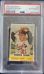 Warren Spahn [Hand Cut] Baseball Cards 1961 Bazooka Prices