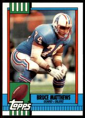 Bruce Matthews Football Cards 1990 Topps Tiffany Prices