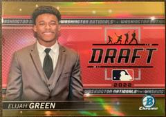 Elijah Green [Gold] Baseball Cards 2022 Bowman Draft Night Prices