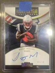 Sony Michel [Autograph Gold] Football Cards 2018 Panini Contenders Rookie of the Year Prices
