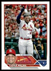 2022 Yadier Molina Jersey #4/49 On-Card Auto-Relic 2022 MLB TOPPS NOW Card  141B