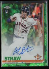 Myles Straw [Green Refractor] Baseball Cards 2019 Topps Chrome Sapphire Rookie Autographs Prices