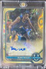 Blake Wesley [Gold Lava Refractor] Basketball Cards 2021 Bowman University Chrome Autographs Prices