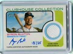Byron Buxton #CCAR-BB Baseball Cards 2022 Topps Heritage Clubhouse Collection Autograph Relics Prices
