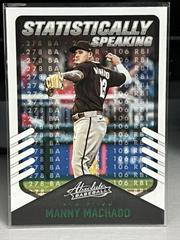 Manny Machado [Retail Green] #SS-11 Baseball Cards 2022 Panini Absolute Statistically Speaking Prices